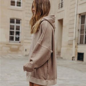 Daily Drills Oversized Hoodie Dress 🤎 Color: Cafe - Size: XS/S